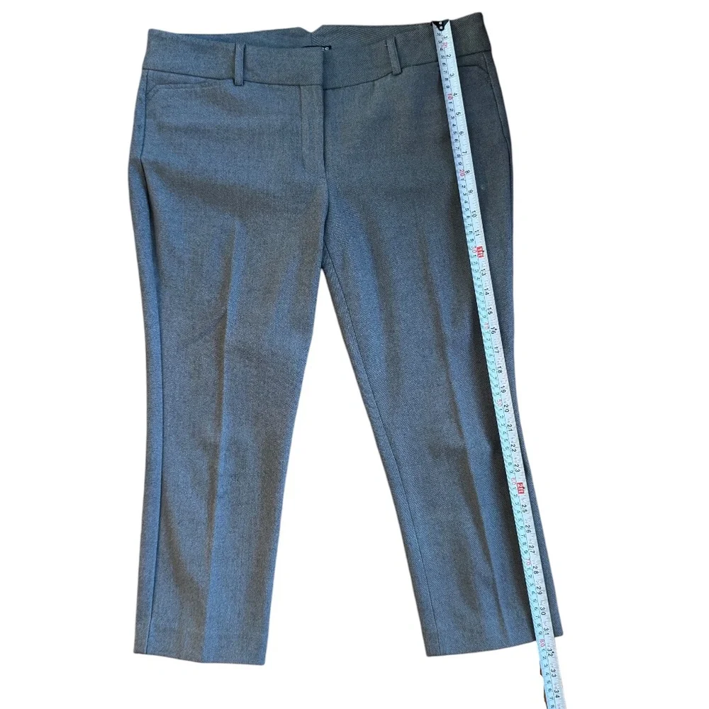 EXPRESS Mid-rise slim dress cropped pants gray size 10